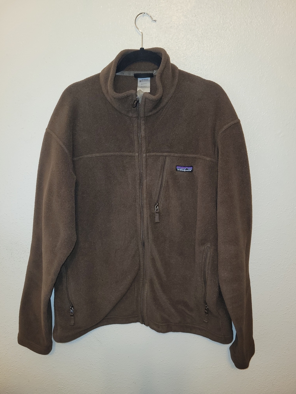Patagonia Synchilla Full Zip Fleece Jacket Brown Men's XL Classic Outdoor